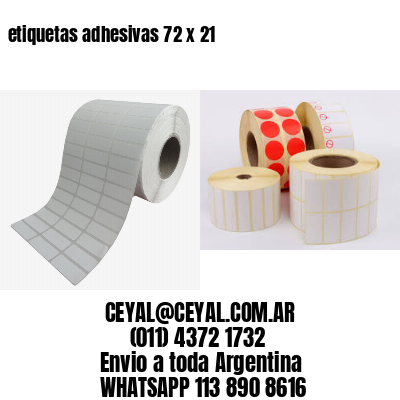 etiquetas adhesivas 72 x 21