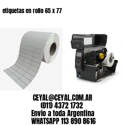 etiquetas en rollo 65 x 77