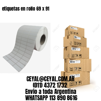etiquetas en rollo 69 x 91