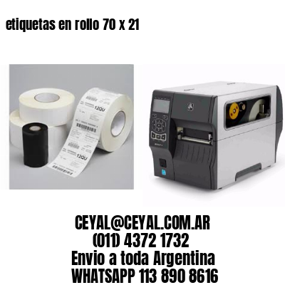 etiquetas en rollo 70 x 21
