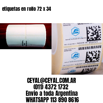 etiquetas en rollo 72 x 34
