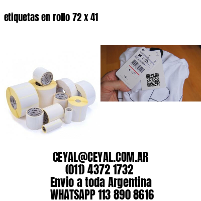 etiquetas en rollo 72 x 41