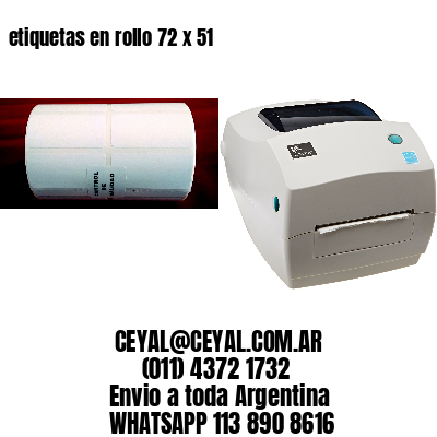 etiquetas en rollo 72 x 51