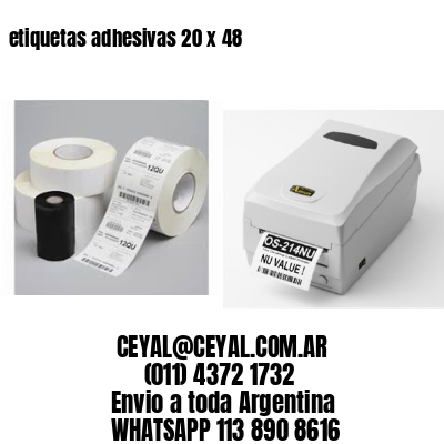 etiquetas adhesivas 20 x 48