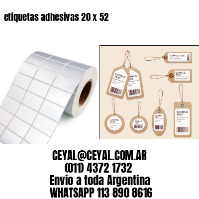 etiquetas adhesivas 20 x 52