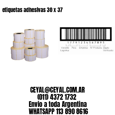 etiquetas adhesivas 30 x 37