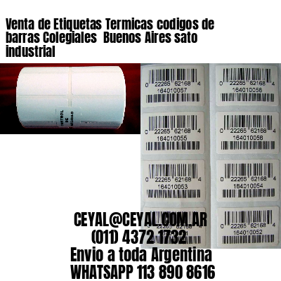 Venta de Etiquetas Termicas codigos de barras Colegiales  Buenos Aires sato industrial