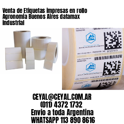 Venta de Etiquetas impresas en rollo Agronomia Buenos Aires datamax industrial