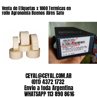 Venta de Etiquetas x 1000 Termicas en rollo Agronomia Buenos Aires Sato