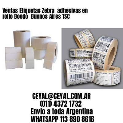 Ventas Etiquetas Zebra  adhesivas en rollo Boedo  Buenos Aires TSC
