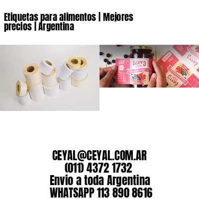 Etiquetas para alimentos | Mejores precios | Argentina