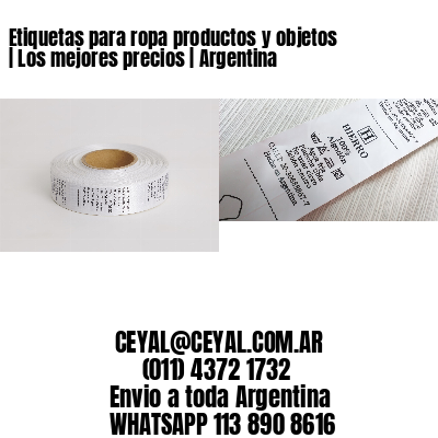 Etiquetas para ropa productos y objetos | Los mejores precios | Argentina