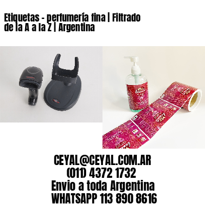 Etiquetas – perfumería fina | Filtrado de la A a la Z | Argentina
