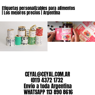 Etiquetas personalizables para alimentos | Los mejores precios | Argentina