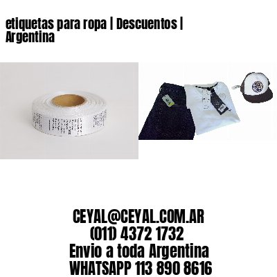 etiquetas para ropa | Descuentos | Argentina