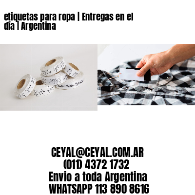 etiquetas para ropa | Entregas en el día | Argentina