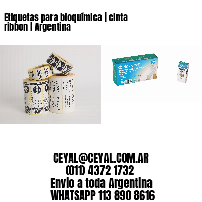 Etiquetas para bioquímica | cinta ribbon | Argentina