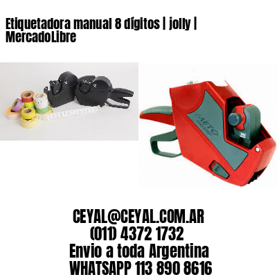 Etiquetadora manual 8 dígitos | jolly | MercadoLibre