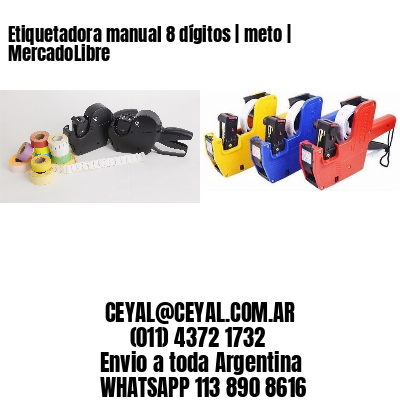 Etiquetadora manual 8 dígitos | meto | MercadoLibre