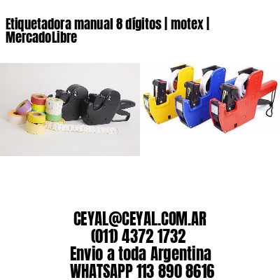 Etiquetadora manual 8 dígitos | motex | MercadoLibre