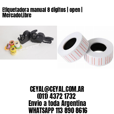 Etiquetadora manual 8 dígitos | open | MercadoLibre