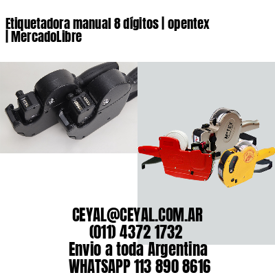 Etiquetadora manual 8 dígitos | opentex | MercadoLibre