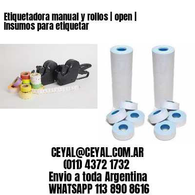 Etiquetadora manual y rollos | open | Insumos para etiquetar