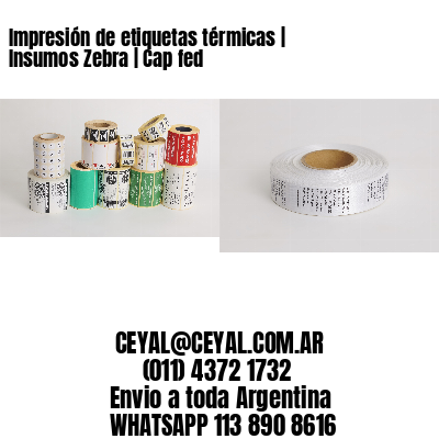 Impresión de etiquetas térmicas | Insumos Zebra | Cap fed