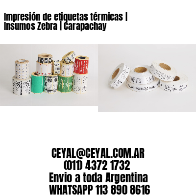 Impresión de etiquetas térmicas | Insumos Zebra | Carapachay