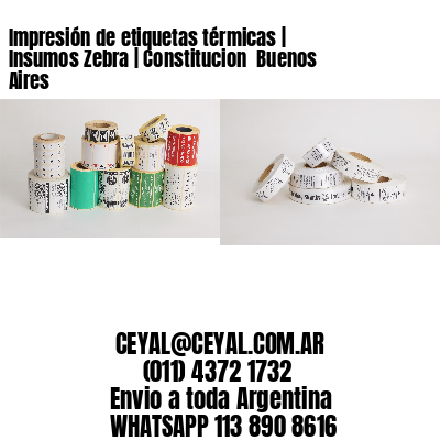Impresión de etiquetas térmicas | Insumos Zebra | Constitucion  Buenos Aires