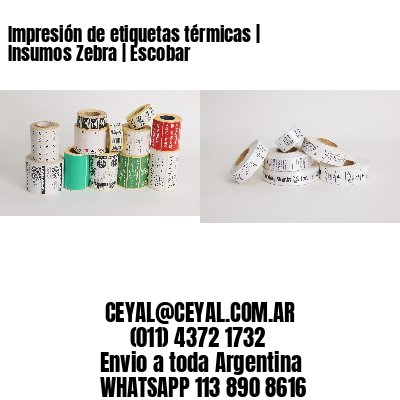Impresión de etiquetas térmicas | Insumos Zebra | Escobar