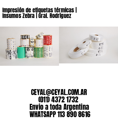 Impresión de etiquetas térmicas | Insumos Zebra | Gral. Rodríguez