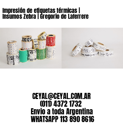 Impresión de etiquetas térmicas | Insumos Zebra | Gregorio de Laferrere