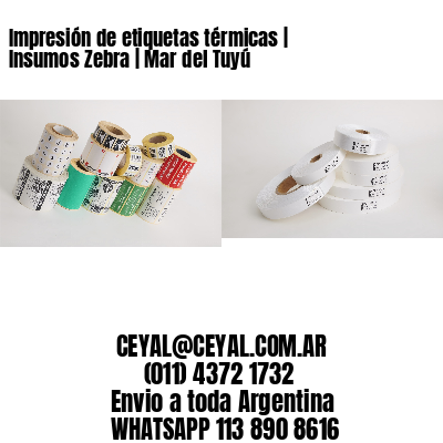 Impresión de etiquetas térmicas | Insumos Zebra | Mar del Tuyú