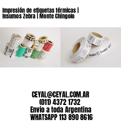 Impresión de etiquetas térmicas | Insumos Zebra | Monte Chingolo