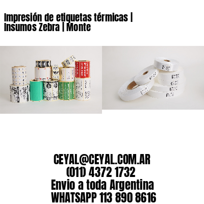 Impresión de etiquetas térmicas | Insumos Zebra | Monte