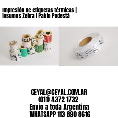 Impresión de etiquetas térmicas | Insumos Zebra | Pablo Podestá