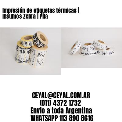 Impresión de etiquetas térmicas | Insumos Zebra | Pila