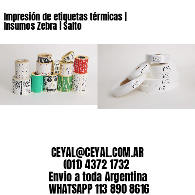 Impresión de etiquetas térmicas | Insumos Zebra | Salto