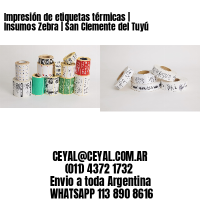 Impresión de etiquetas térmicas | Insumos Zebra | San Clemente del Tuyú