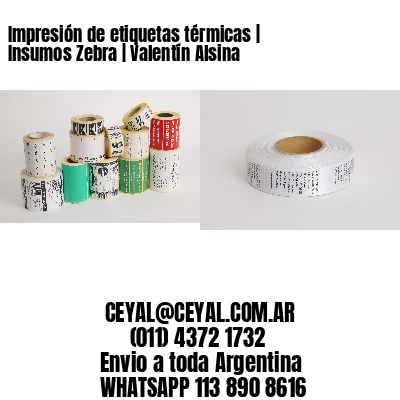 Impresión de etiquetas térmicas | Insumos Zebra | Valentín Alsina