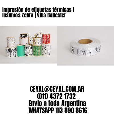 Impresión de etiquetas térmicas | Insumos Zebra | Villa Ballester