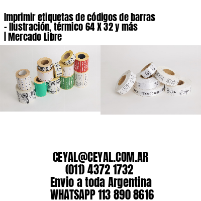 Imprimir etiquetas de códigos de barras – Ilustración, térmico 64 X 32 y más | Mercado Libre