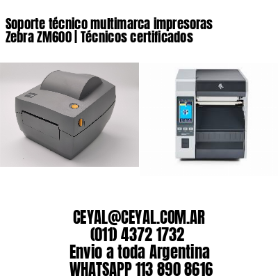 Soporte técnico multimarca impresoras Zebra ZM600 | Técnicos certificados