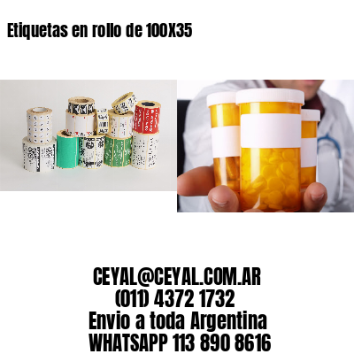 Etiquetas en rollo de 100X35