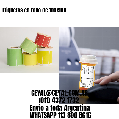 Etiquetas en rollo de 100×100