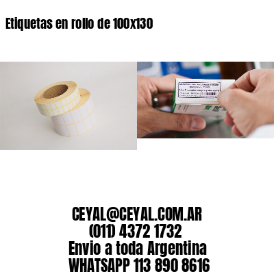 Etiquetas en rollo de 100×130