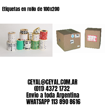 Etiquetas en rollo de 100×200