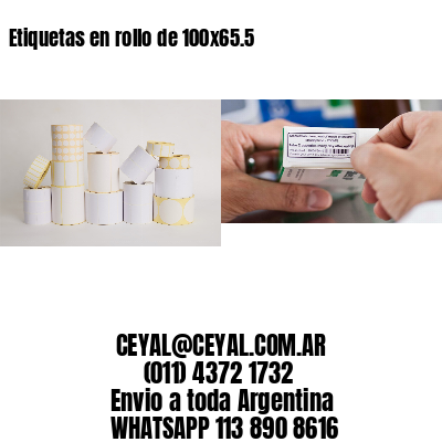 Etiquetas en rollo de 100×65.5