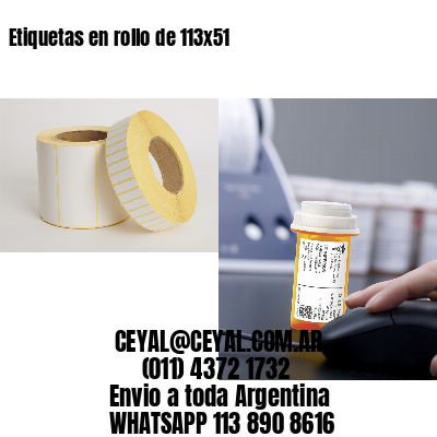 Etiquetas en rollo de 113×51